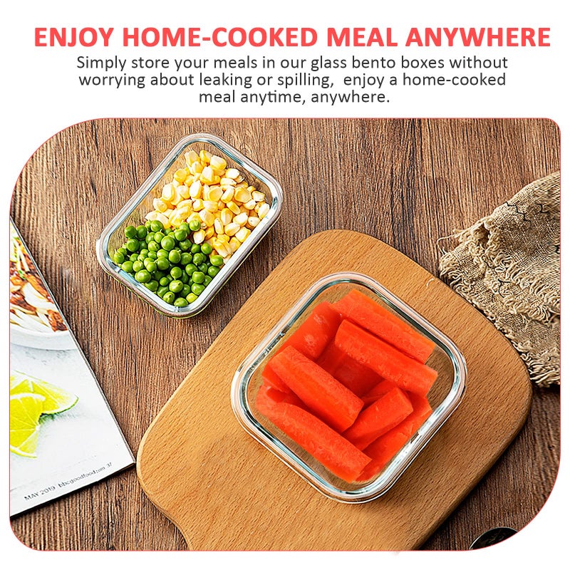 KOMUEE 24 Pieces Glass Food Storage Containers Set Glass Meal Prep Containers -Stackable Airtight Glass Storage Containers with lids  Freezer to Oven Safe Red - Image 5