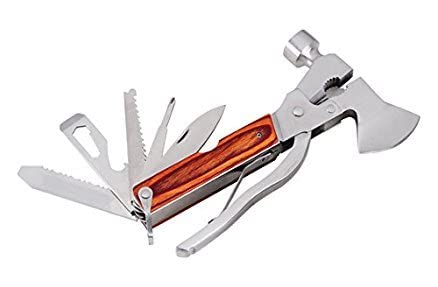 OPOFOX Stainless Steel Multi Functional Hammer Axe Hand Tool Kit Multicolored with Free Nylon Carry Pouch - Image 1