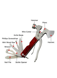 OPOFOX OPOFOX Stainless Steel Multi Functional Hammer Axe Hand Tool Kit Multicolored with Free Nylon Carry Pouch  - Image 5