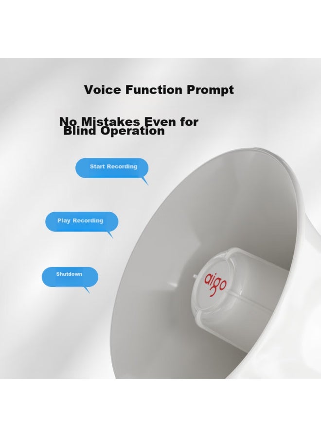 Patriots Aigo A51 Amplifier Megaphone, Handheld Wireless Loudspeaker, Outdoor High-volume Recording, Promotional, Street Vending, Small Portable Rechargeable Loud Public Address System, Upgraded Dual Battery Version - Image 5
