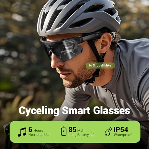 Blackview Bluetooth Sunglasses UV400Protection Bult in Mic Speakers Voice Assistant Compatible 54 Bluetooth Polarized Lens for Outdoor Activities - Image 3