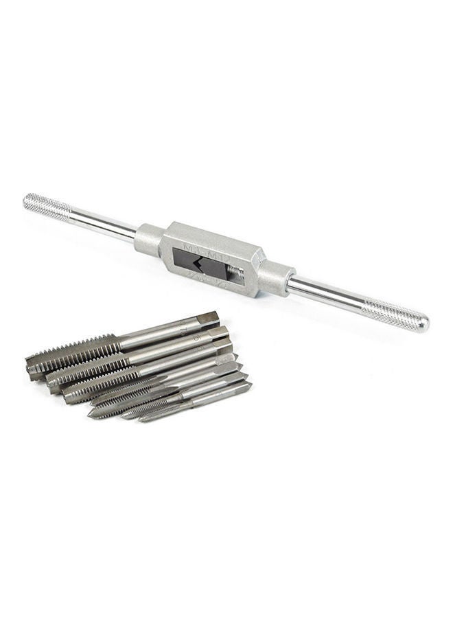 NIBEMINENT 8-Piece Thread Metric Machine Hand Screw Plug Taps Set Silver - Image 2