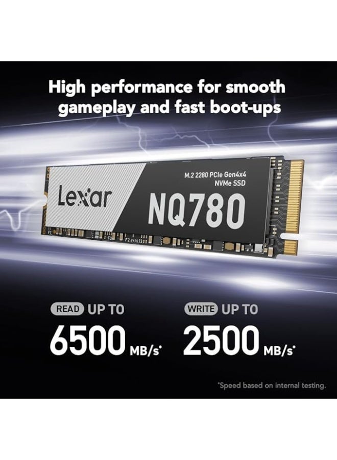 LEXAR SSD 1TB HIGH SPEED PCIE GEN 4X4 M.2 NVME, 6500MB/S-WRITE SPEED UP TO 2500M  -  LNQ780X001T-RNNNG 1 TB - Image 1