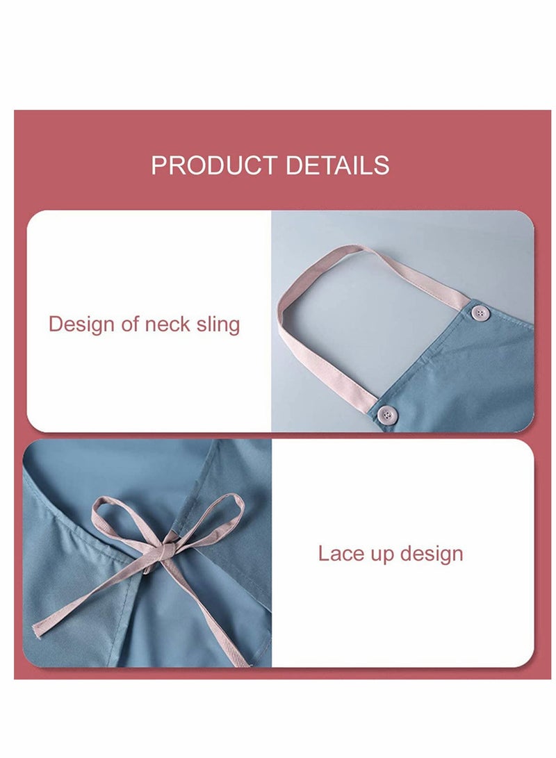 KASTWAVE Cute Ladies Aprons, Cute Deer Aprons With Pockets and Hand Towels, Waterproof and Oil-proof Kitchen Aprons, Applicable for Home Kitchen, BBQ, Cofe, Hotel, Floral Shop (Set of 2 PCS) - Image 5