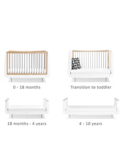 Snuz Kot Skandi Cot Bed For Infant And Baby/Kids/Toddler, Easily Convert To Toddler Bed, Made of Sustainably Sourced Wood, Suitable From 0 To 10 Years, W72 X L133Cm X H89Cm Grey  - Image 3