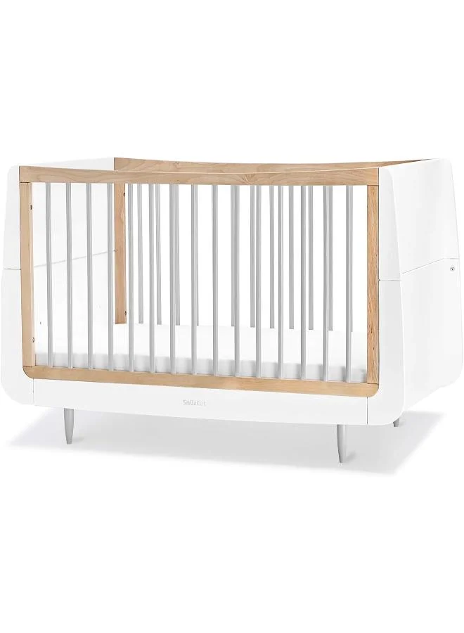 Snuz Kot Skandi Cot Bed For Infant And Baby/Kids/Toddler, Easily Convert To Toddler Bed, Made of Sustainably Sourced Wood, Suitable From 0 To 10 Years, W72 X L133Cm X H89Cm Grey