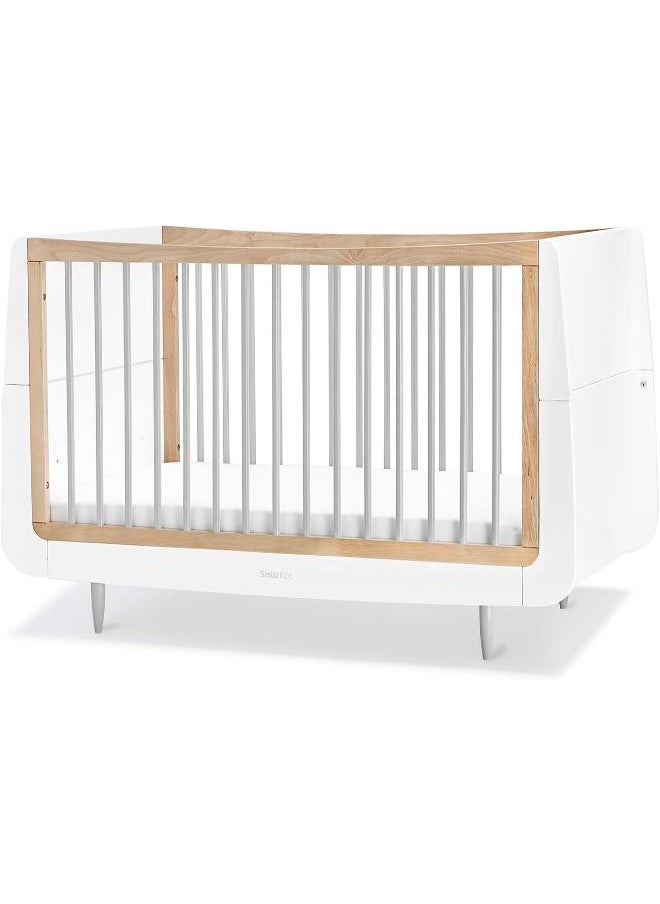 Snuz - Kot Skandi Cot Bed For Infant And Baby/Kids/Toddler, Easily Convert To Toddler Bed, Made of Sustainably Sourced Wood, Suitable From 0 To 10 Years, W72 X L133Cm X H89Cm Grey - Image 1