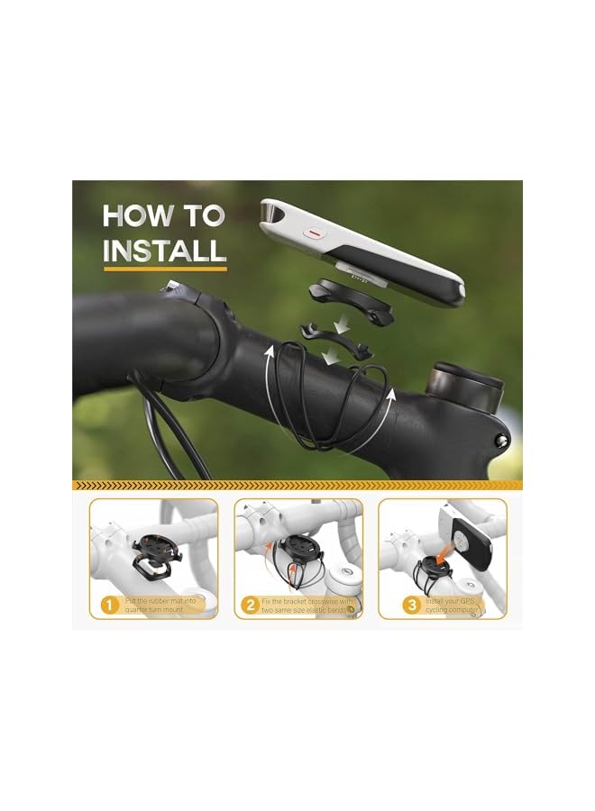 Green Tiger Quarter Turn Edge GPS Computer Bracket, Bicycle Computer Mount, Bicycle Stem Computer Mount, Road Mountain Bike Accessories Compatible for Garmin Bike GPS Computer, XOSS G, iGPSPORT - Image 4