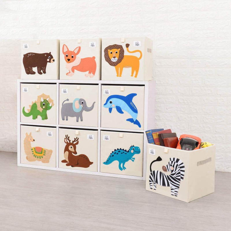 CLCROBD Foldable Animal Cube Storage Bins Fabric Toy Box/Chest/Organizer for Toddler/Kids Nursery, Playroom, 13 inch (Deer) - Image 5