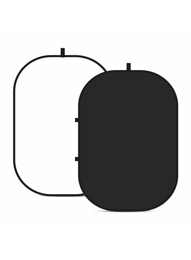 Neewer Chromakey Backdrops, Double Sided Black Screen and White Screen, 2 in 1 Collapsible and Reversible Background for Photography, Gaming and Live Streaming, 5'×6.6'/1.5m×2m (Black/White) - Image 1