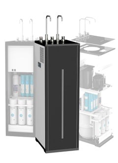 Compact Water Cooler with 10-stage Vietnamese internal filter, 100-gallon/day American membrane, office cooler, internal tank, black
