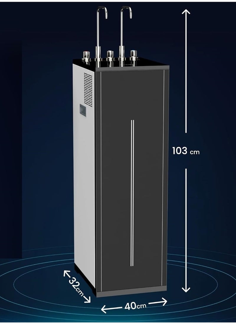Generic - Compact Water Cooler with 10-stage Vietnamese internal filter, 100-gallon/day American membrane, office cooler, internal tank, black - Image 1
