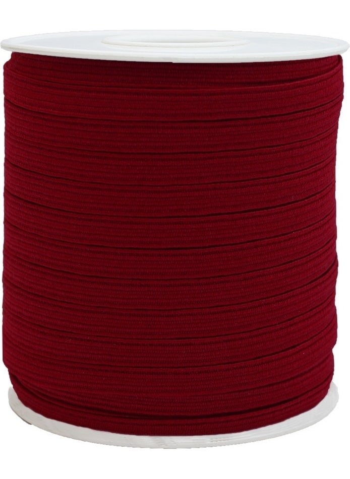 Hobizubi 8 mm Claret Red Flat Elastic - 100 Meters 