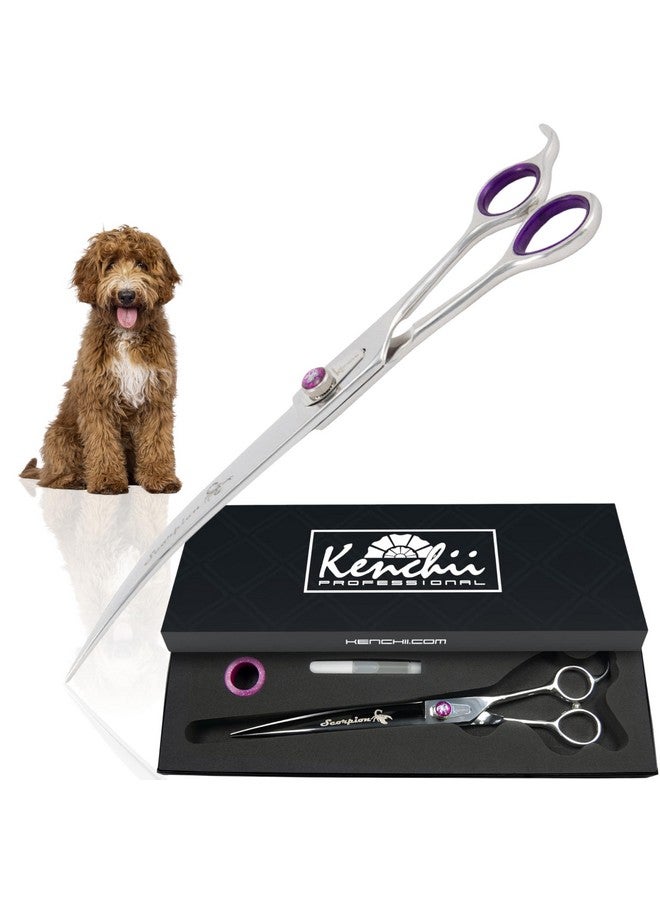 Kenchii Scorpion 9 Inch, Curved Grooming Scissors for Dogs and Pets - Premium Steel Scissors for Dog Grooming - Dog Shears Pet Grooming Accessories - Pet Hair Trimming Scissor - Image 1