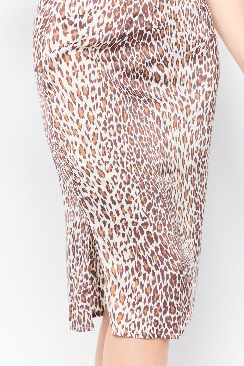 GUESS Women Animal Print Pencil Skirt, Multicolor  - Image 4