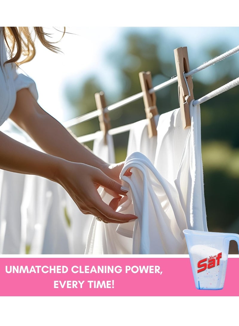 SAF Detergent Powder 3kg, Pink Pack of 3 - Powerful Laundry Cleaning Solution for Vibrant Clothes  - Image 3