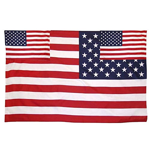FUTUREPLUSX American Flag Cape, Wearable USA Flag Costume Outfit with Sleeves Classic Flag, 2 Differents Wearing Methods - Image 4