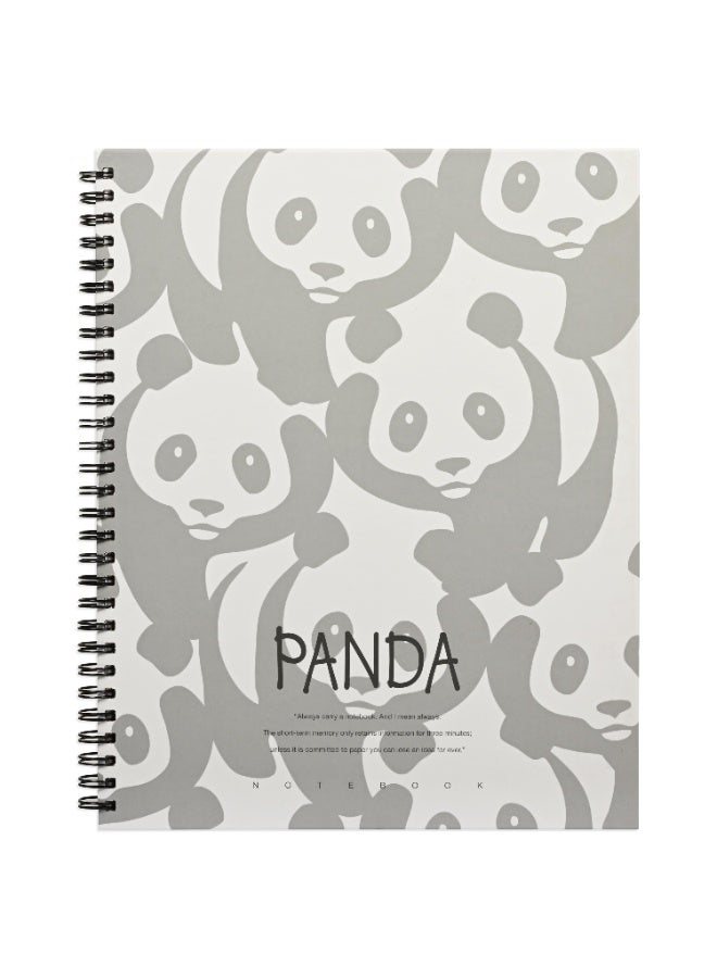 FIS Notebook Double Loop Spiral Binding, Hard Cover Materials, Size 10x8" Inches, 8mm Single Line Ruling, 96 Sheets, 192 Pages, Packet of 5 Pieces, Panda Cover Design 2-FSNBSHC1896-PAN2 - Image 4