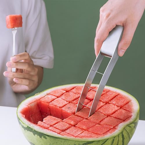 shofilt Wtermelon Cutter Slicer Cut Watermelon Into Cubes Knife Melon Baller for Kitchen Gadgets Useful Cool Tool - Image 1