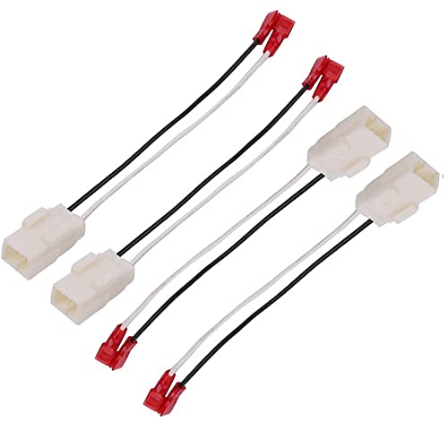 Danbojit 4 Pack 72-6514 Speaker Wire Harness Adapter Plug Compatible with Jeep Wrangler Chrysler Town & Country Speaker Harness Adapter Compatible with Dodge Dakota Front Rear Door Speaker Wire Harness Adapter - Image 1