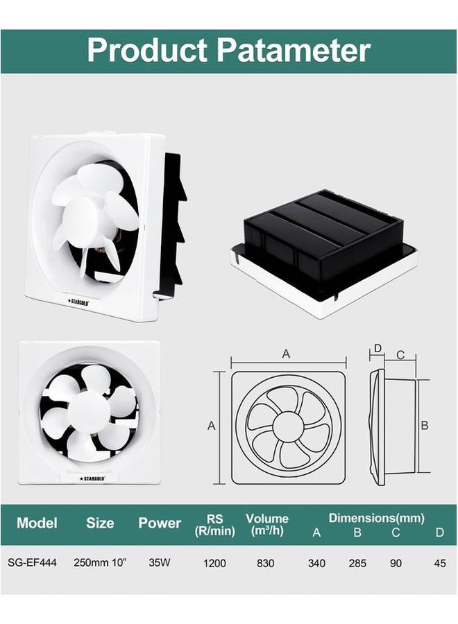Stargold Exhaust Fan 35W With  Powerful Copper Motor For Long Life Time 10 Inch - Image 3