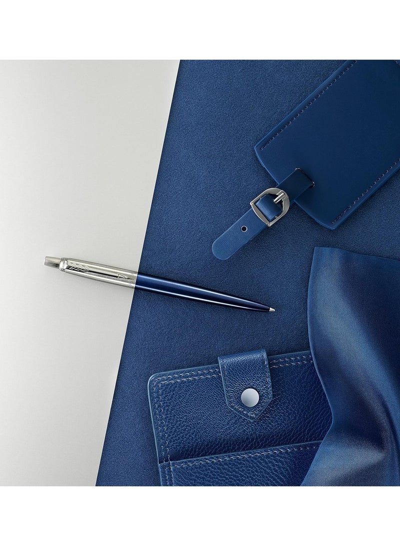 PARKER 1-Piece Jotter Ballpoint Pen Blue Ink Medium Tip Royal Blue Barrel - Image 4