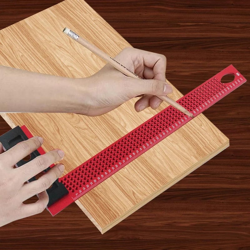 T Shaped Square Ruler 200MM Multi Angle Marking Precision Angle Measuring Instrument Tool For Woodworking And Construction - Image 4
