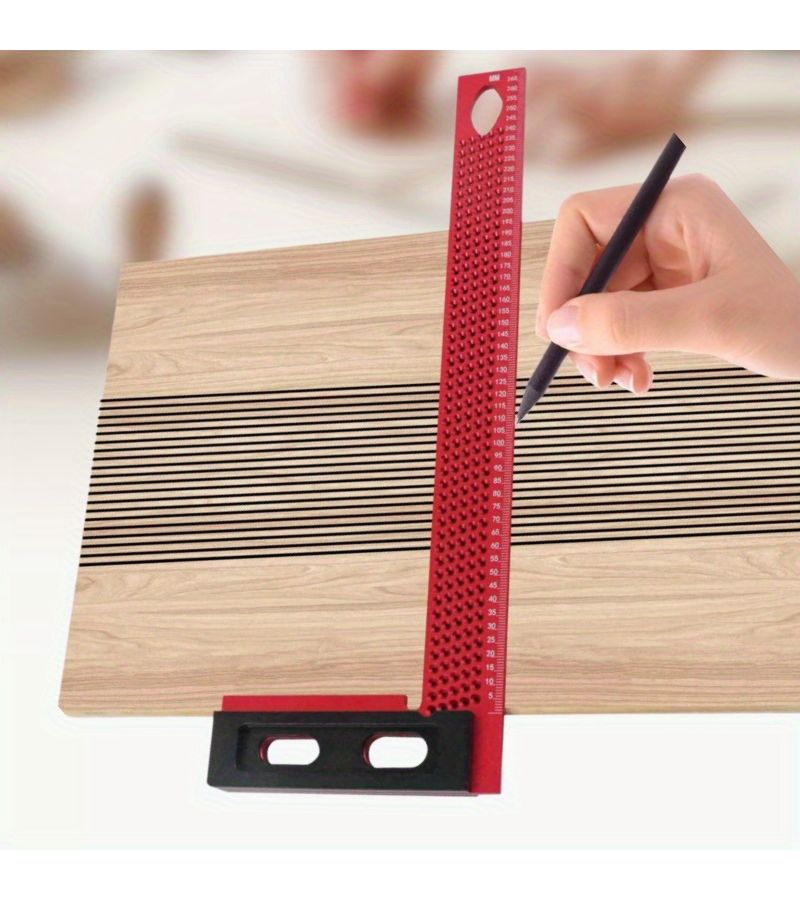T Shaped Square Ruler 200MM Multi Angle Marking Precision Angle Measuring Instrument Tool For Woodworking And Construction - Image 3
