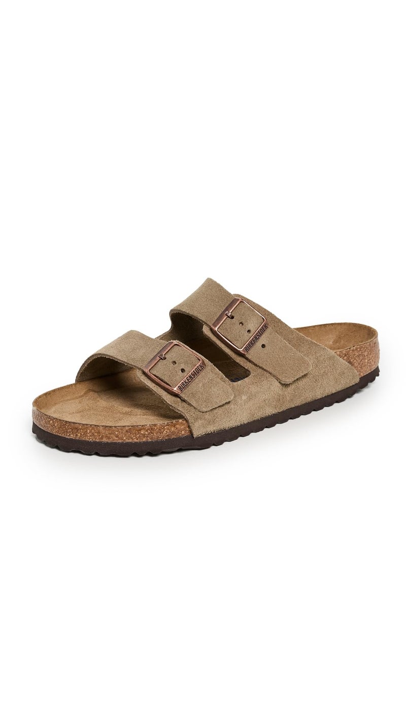 Birkenstock Arizona Soft Footbed Taupe Suede Regular Width - EU Size 40 / Women's US Size 9-9.5 / Men's US Size 7-7.5 - Image 1