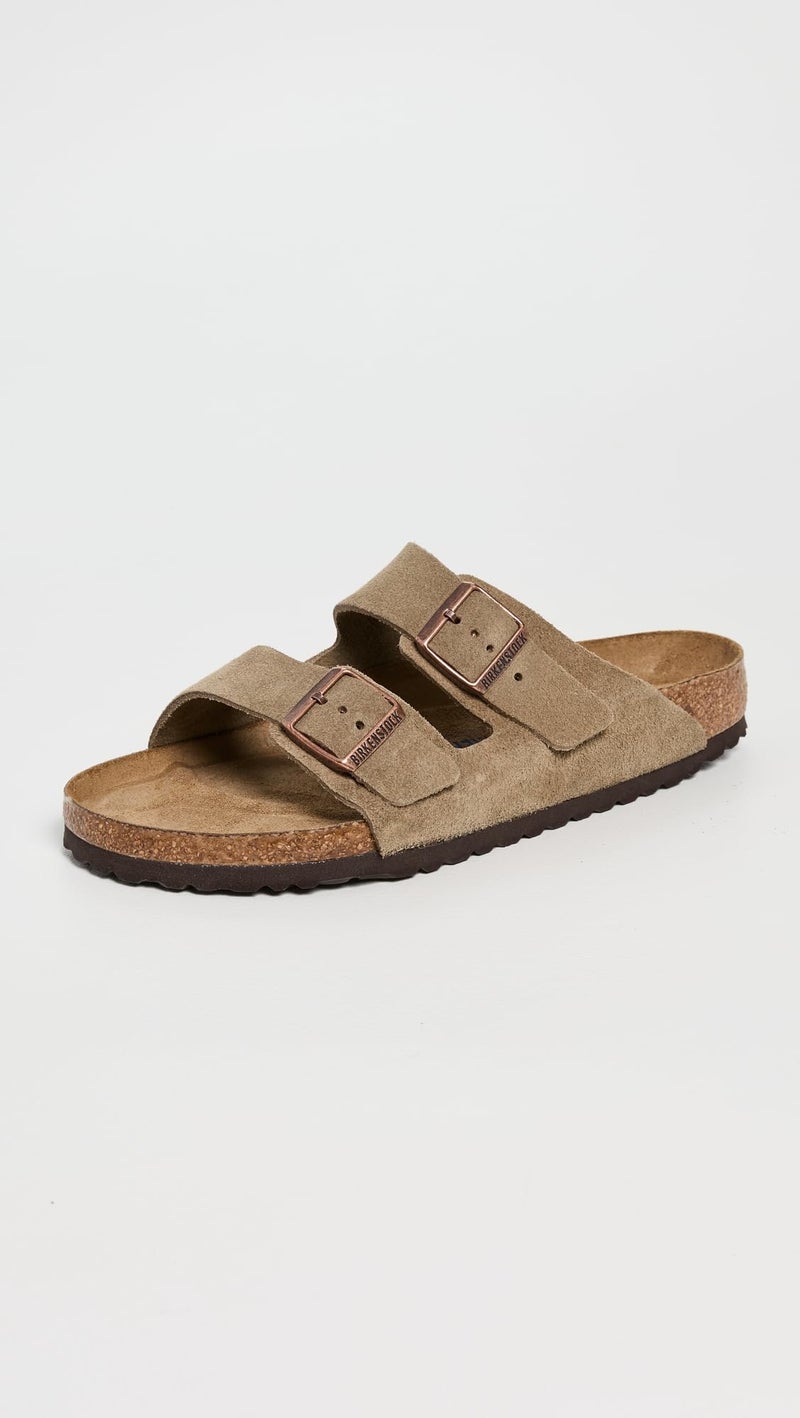 Birkenstock Arizona Soft Footbed Taupe Suede Regular Width - EU Size 40 / Women's US Size 9-9.5 / Men's US Size 7-7.5 - Image 2