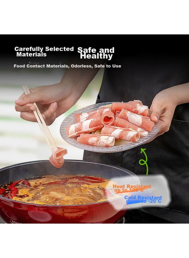 Temeiju Disposable Plates, Thick Plastic Plates, Dishes For Fruits, Fast Food, Meals, Home Use, Banquets, Barbecue, Picnic Utensils - Image 1
