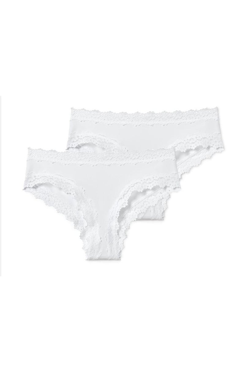 Tchibo Women 2 Piece Lace Hipster Panty, White - Image 2