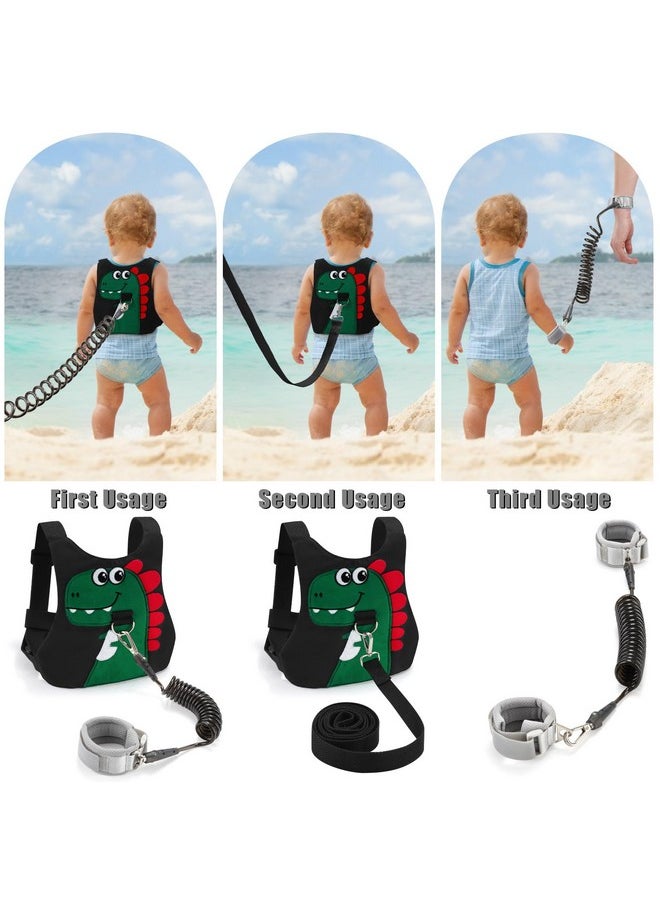 FITARTS Toddler Leash Baby Walking Safty Harness And Child Anti Lost Wrist Link For Girls/Boys Travel (Black)  - Image 5