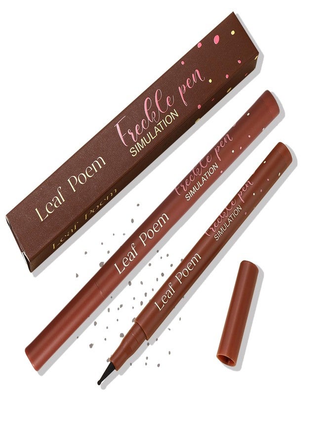 Liopif Freckles Pen to Create Natural Sunkissed Makeup,Lifelike Faux Face Freckle Pens Waterproof and Long Lasting,Soft Dot Sopt Magic Freckle Pens - 01 Gray (2PACK) - Image 1