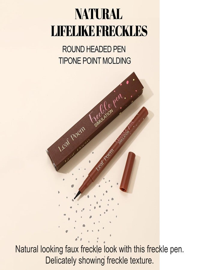 Liopif Freckles Pen to Create Natural Sunkissed Makeup,Lifelike Faux Face Freckle Pens Waterproof and Long Lasting,Soft Dot Sopt Magic Freckle Pens - 01 Gray (2PACK) - Image 4