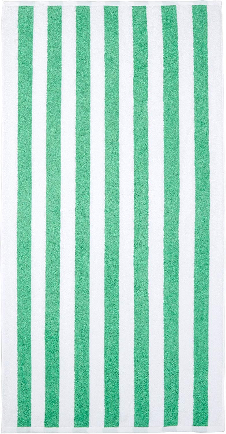 AMZ Large Beach & Pool Towel - 30"x60" Oversized Cabana Stripe, Hotel Quality-Luxuriously Soft, Absorbent & Plush Towel - Image 2
