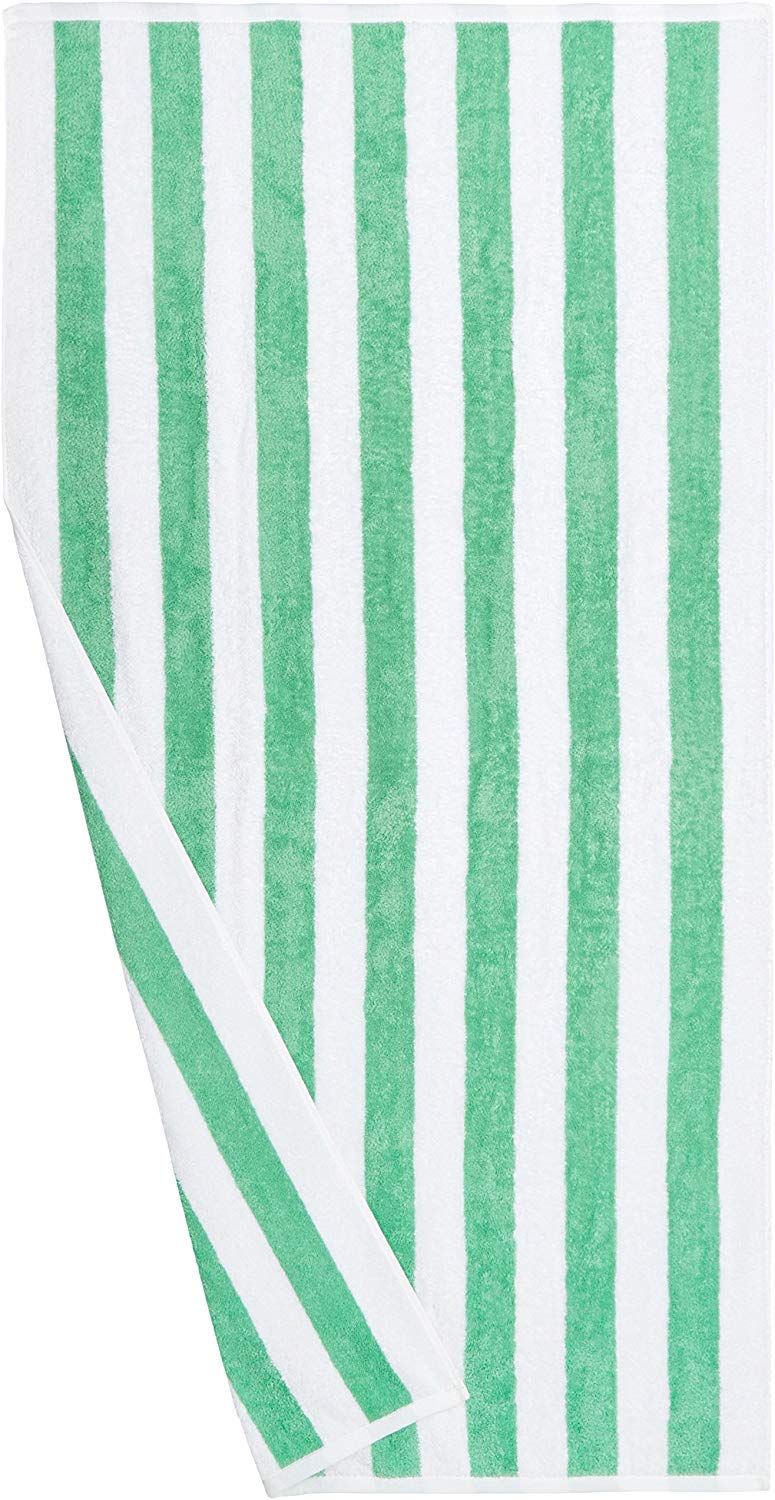 AMZ Large Beach & Pool Towel - 30"x60" Oversized Cabana Stripe, Hotel Quality-Luxuriously Soft, Absorbent & Plush Towel - Image 3