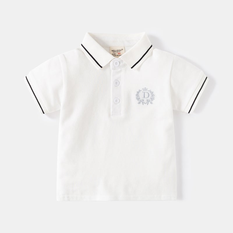 Children'S Short-Sleeved T-Shirt 2026 New Style Boys' Polo Shirt Baby Short-Sleeved Top Korean Style Embroidered Fashion Kidsren'S Clothing Trend - Image 3