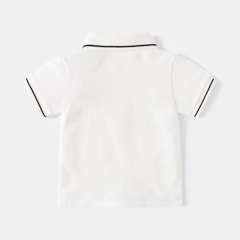 Children'S Short-Sleeved T-Shirt 2026 New Style Boys' Polo Shirt Baby Short-Sleeved Top Korean Style Embroidered Fashion Kidsren'S Clothing Trend - Image 4