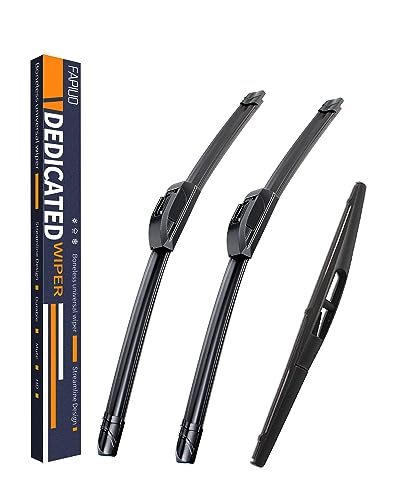FAPIUO Replacement for Honda Element 20032009Nissan Cube 20092014 Silent Wipers FAPIUO Front and Rear Windshield Wipers 202012 Full Blade Set 3 Pack - Image 1