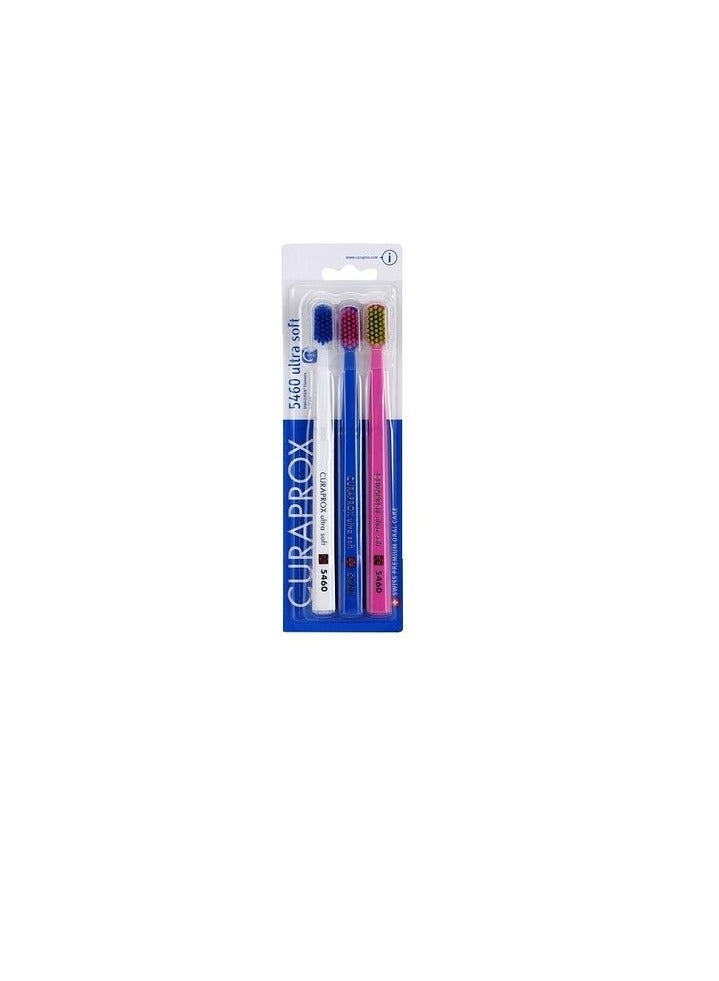 Curaprox 5460 Set of 3 Toothbrushes Ultra Soft-Multicolor - Image 3