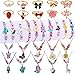 Faburo 30pcs Kids Jewelry for Girls 10 Necklaces 10 Rings 10 Bracelets Little Girls Jewelry Kids Unicorn Necklace Rings for girls Kid Bracelets Necklace Birthday Gift Age 2 4 6 8 - Image 2