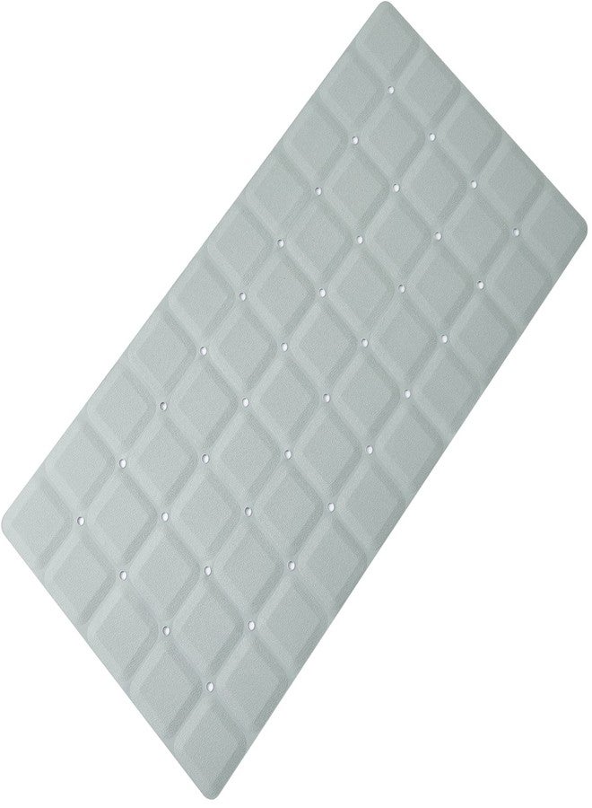 Webos Foldable Silicone Bathtub Mat: Jumbo Size Heavy Duty Safety Bath Mat for Tub Without Suction Cups Non Slip Bath & Shower Mat for Textured, Reglazed, Refinished Tub (Grey, 35.8 x 17.7) - Image 1