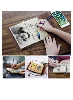Excefore Leather Journal Notebook Diary Kraft Paper Vintage Spiral Bound Notebook Refillable Sketchbook Travel Journal to Write Blank Pages Souvenir Suitable As Gifts for Girls  - Image 4