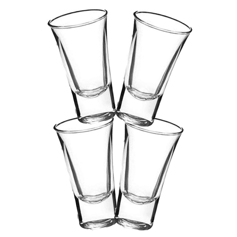 Gmark 2Oz Shot Glass Set Heavy Base Whiskey Shot Glasses 4Pack Perfect for Wine Tasting Tequila Shooter Cocktail Pourer Jigger GM2026A