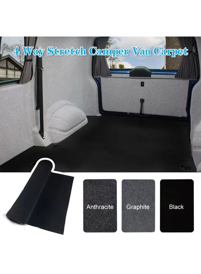 Black Flame Retardant Needle Punched Non Woven Fabric For RV Car Interior - Image 1