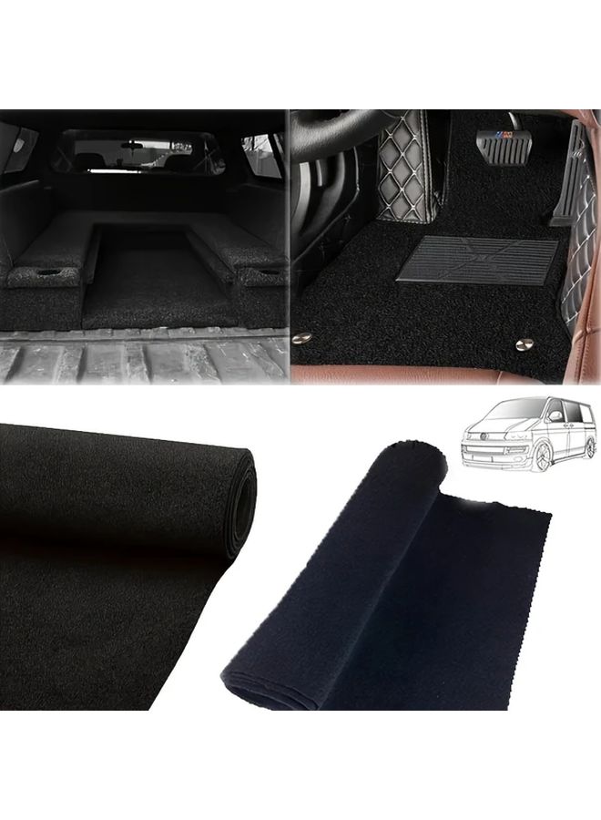 Black Flame Retardant Needle Punched Non Woven Fabric For RV Car Interior - Image 3
