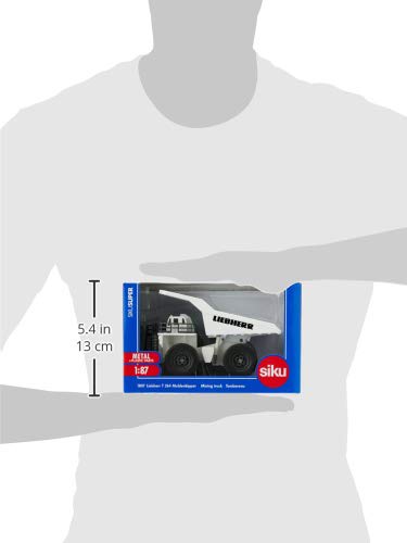 Siku 1807, Liebherr T 264 Dump Truck, 1:87, Metal/Plastic, Tipping Trough, White - Image 3