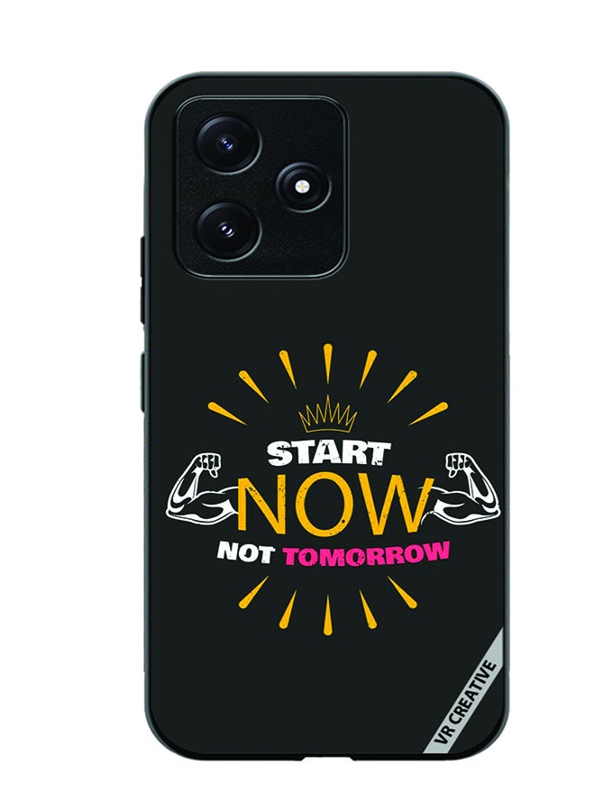 VR CREATIVE Protective Case Cover For Xiaomi Poco M6 Pro 5G Start Now Not Tomorrow Design Multicolour - Image 1