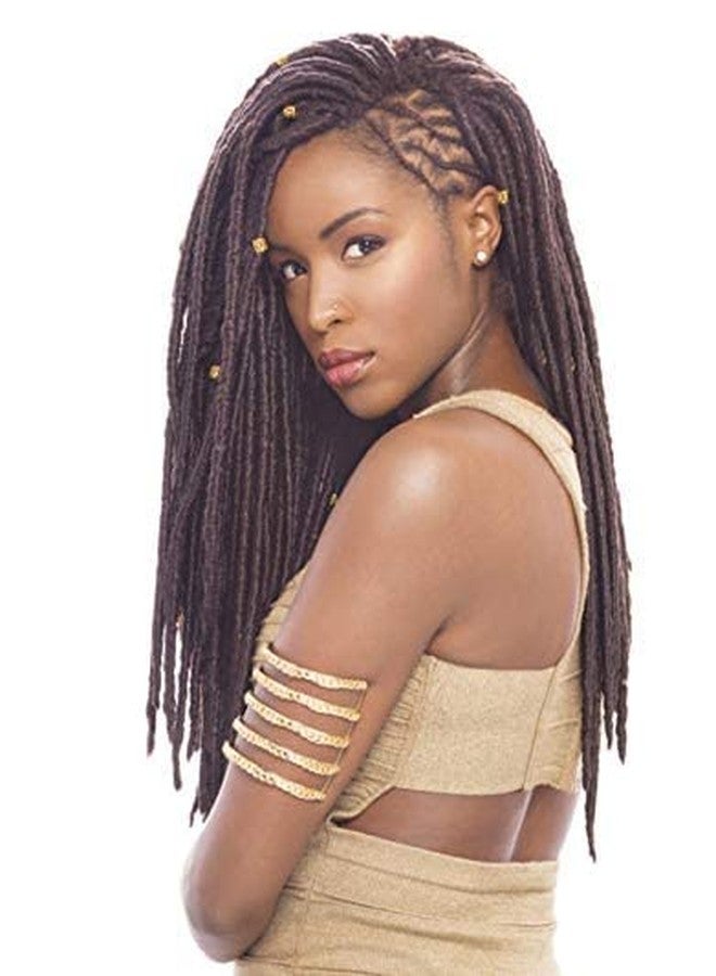 Janet Collection Synthetic Hair Crochet Braids 2X Havana Mambo Faux Locs 18" (4-Pack, 1B) - Image 4